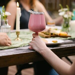 ORCA Vino Dusty Rose 15oz Insulated Stainless Steel Wine Cup w/lid